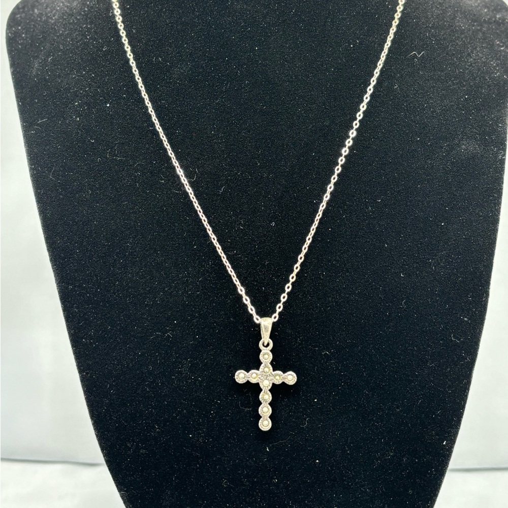 Silver Cross Pendant Necklace